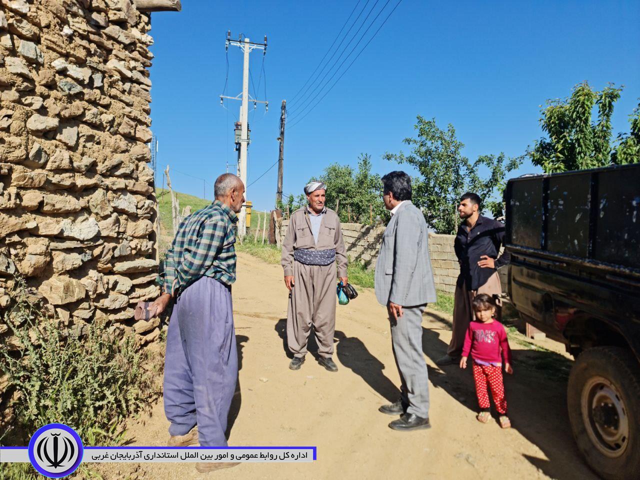 حضور میدانی و بازدید فرماندار میرآباد از روستای "کودله"