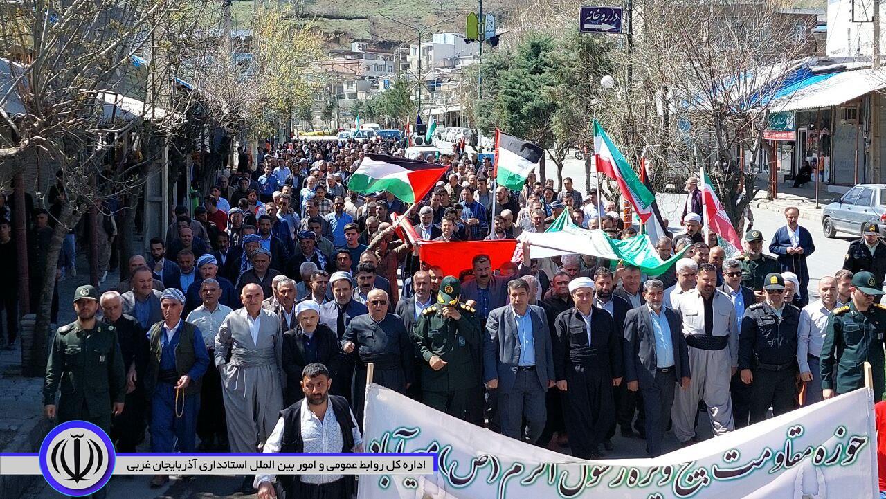 حضور پرشور مردم و مسئولین روزهدار شهرستان میرآباد در راهپیمایی روز قدس