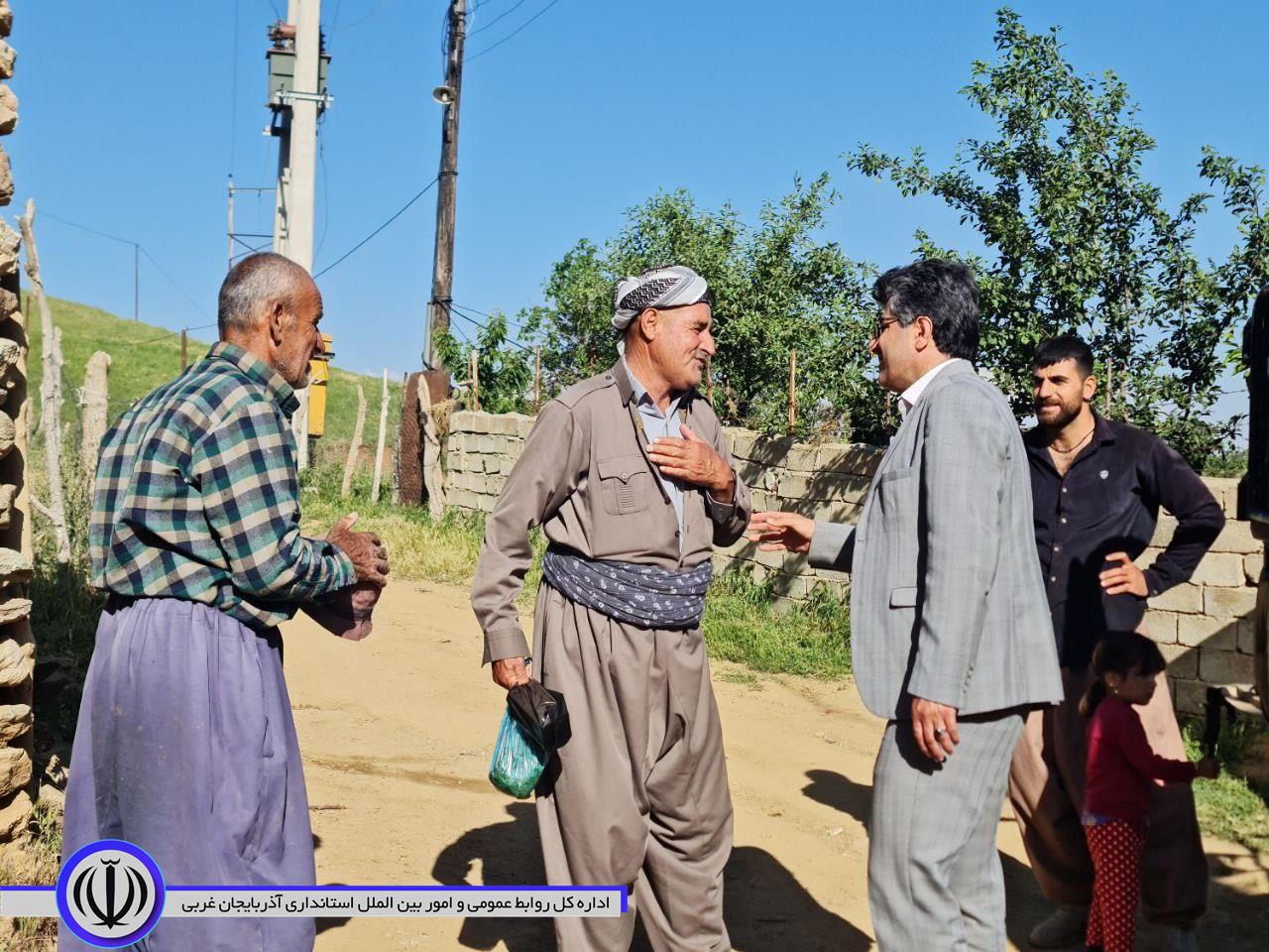 حضور میدانی و بازدید فرماندار میرآباد از روستای "کودله"