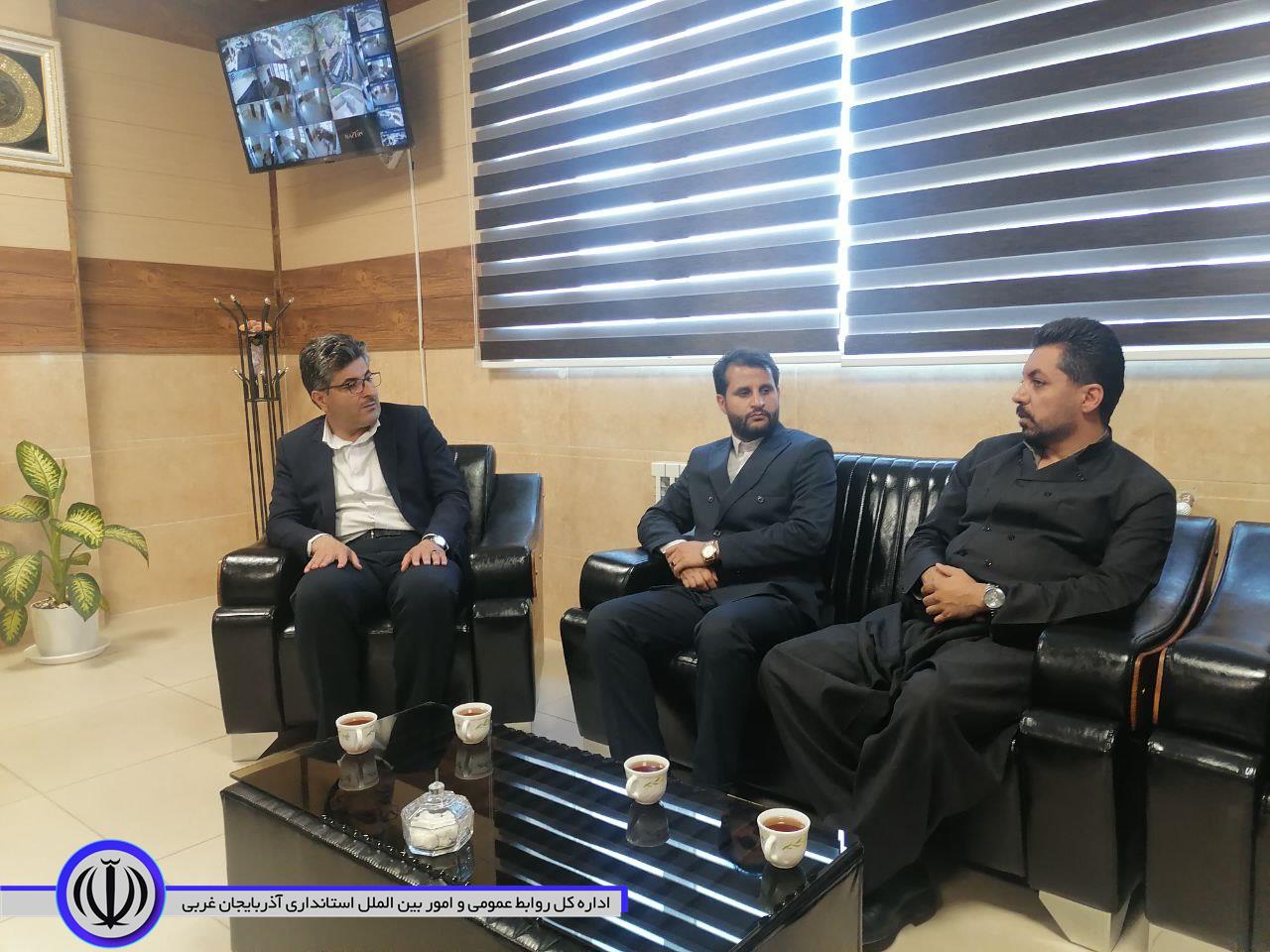 دیدار و نشست رئیس اداره اتاق اصناف با فرماندار میرآباد