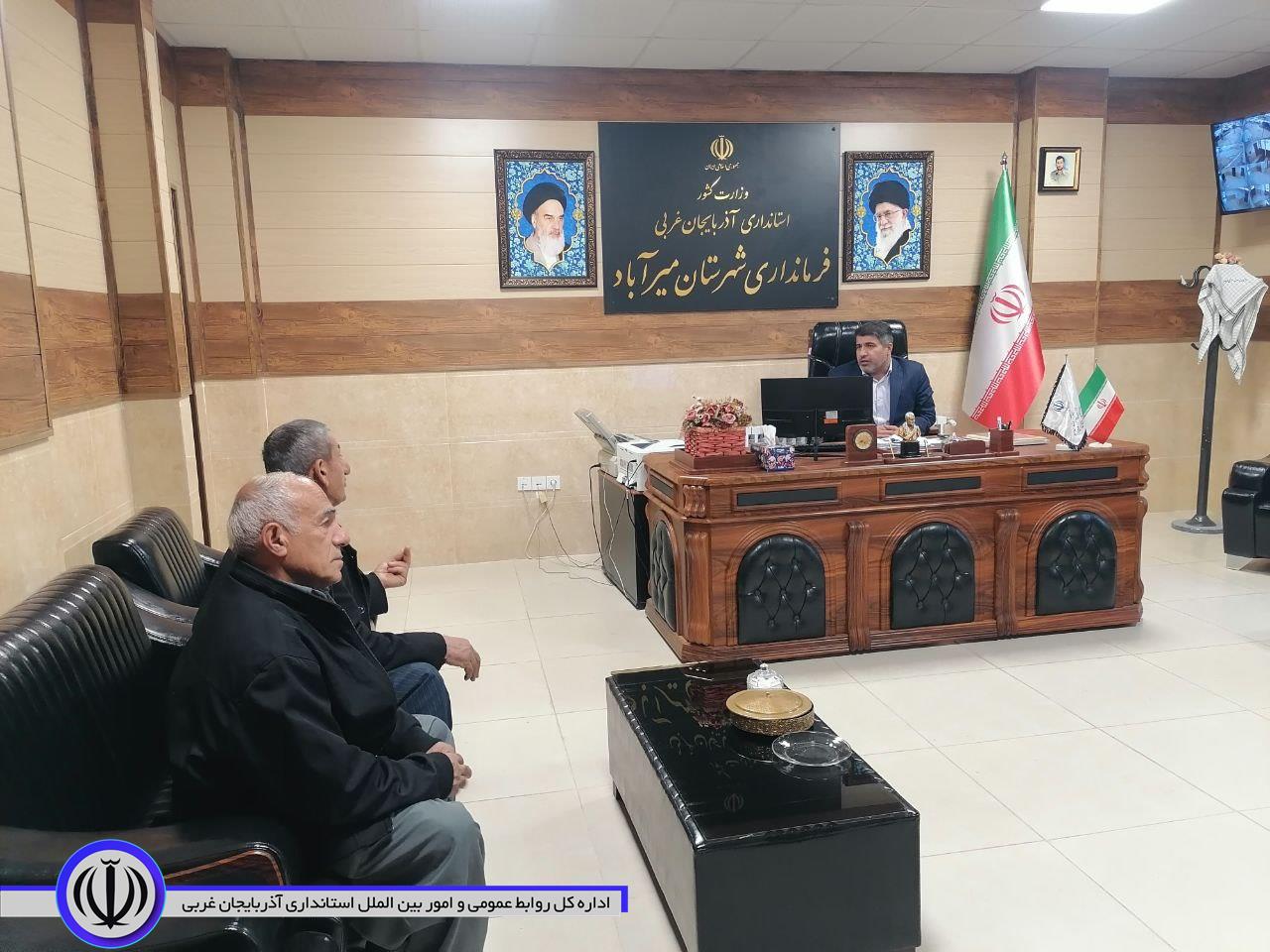 ملاقات مردمی و دیدار چهره به چهره فرماندار شهرستان میرآباد با مردم