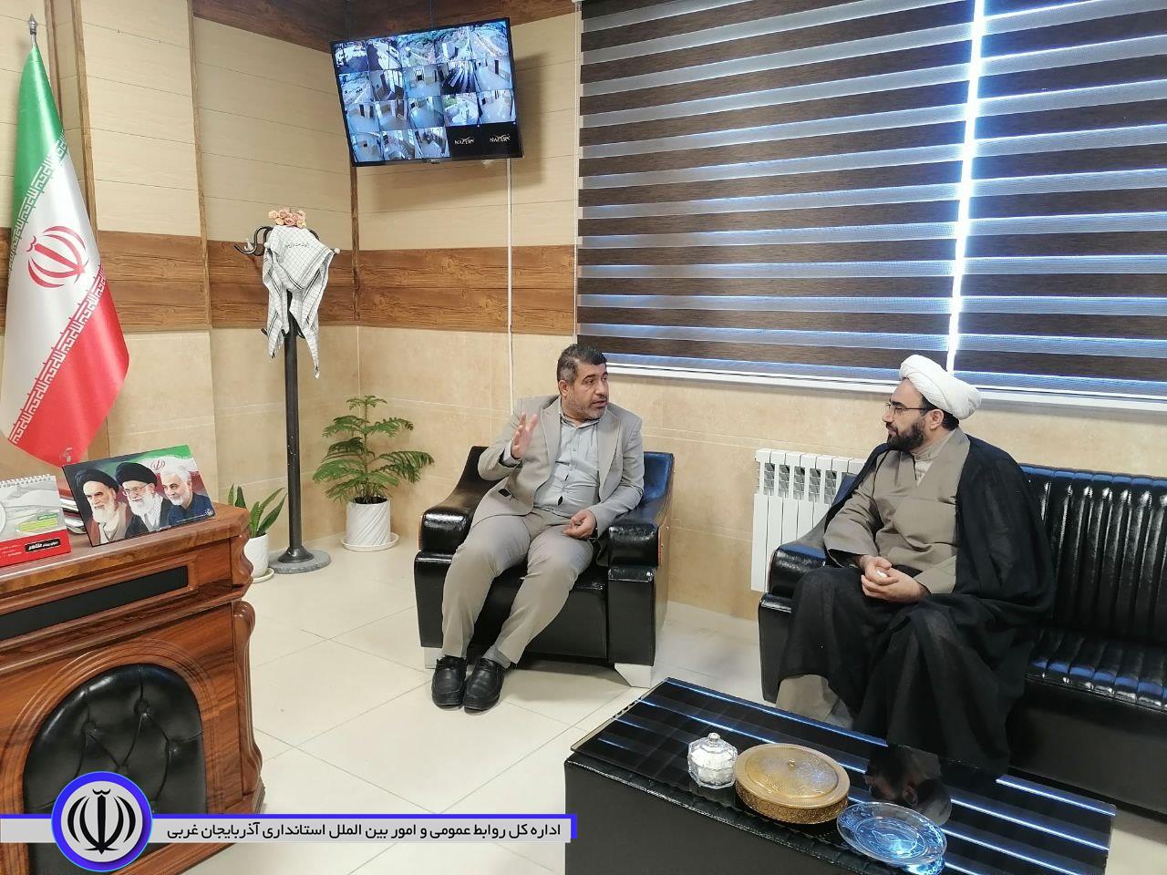 دیدار مشاور و دستیار استاندار آذربایجان غربی در امر مردمی سازی با فرماندار شهرستان میرآباد