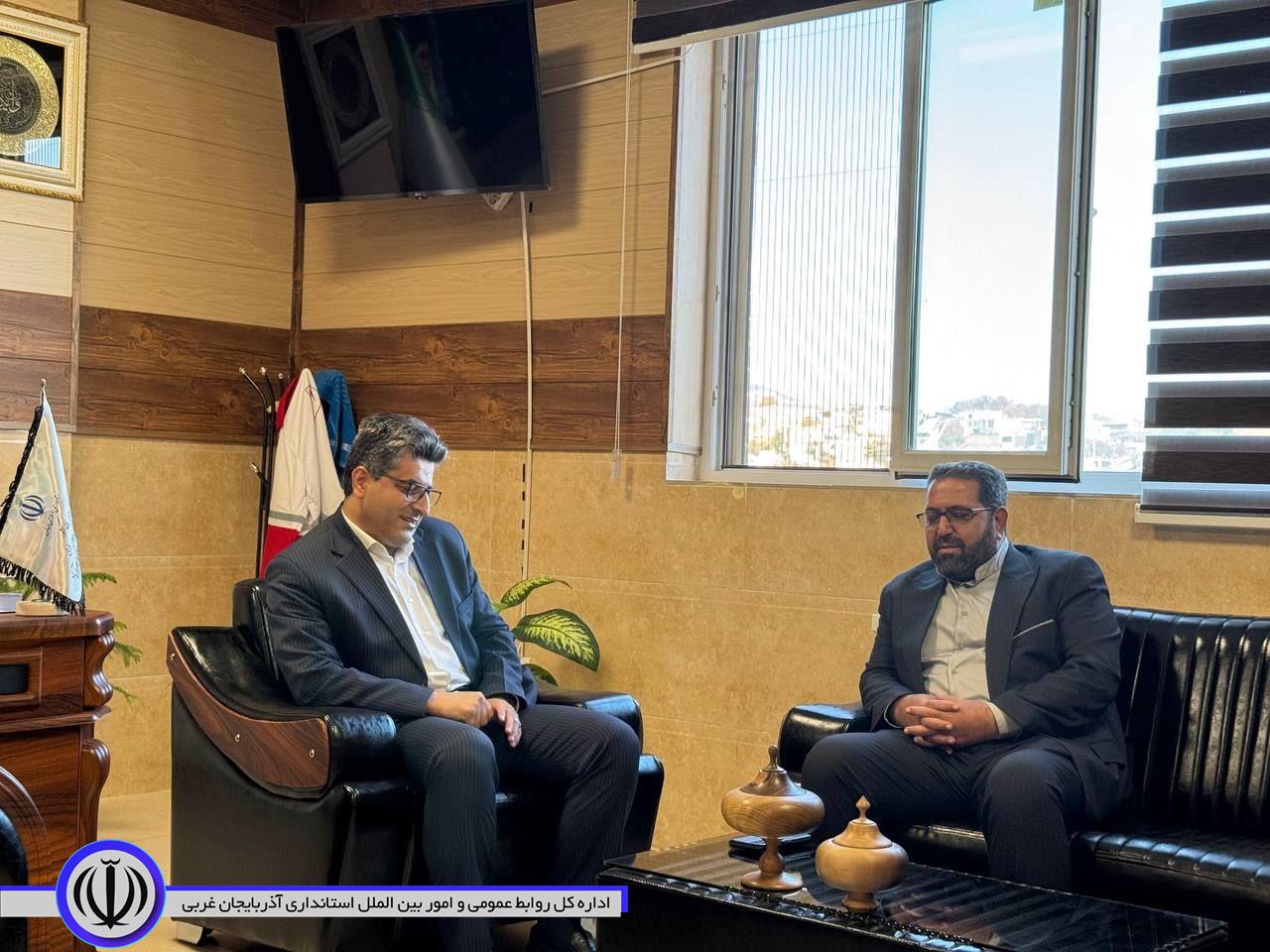 دیدار مدیرکل دفتر امور روستایی و شوراهای استانداری آذربایجان غربی با فرماندار شهرستان میرآباد