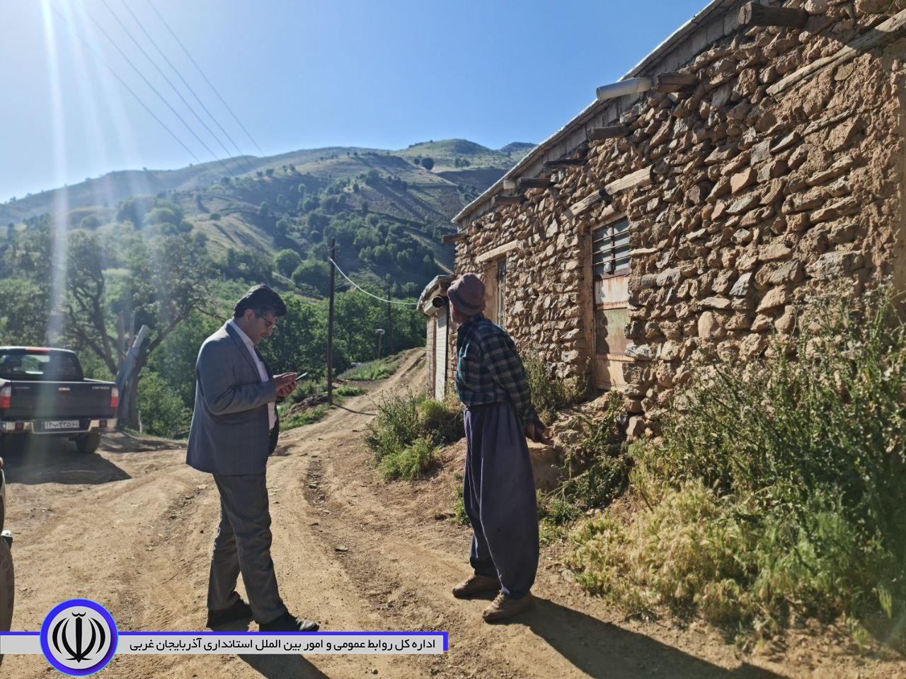 حضور میدانی و بازدید فرماندار میرآباد از روستای "کودله"