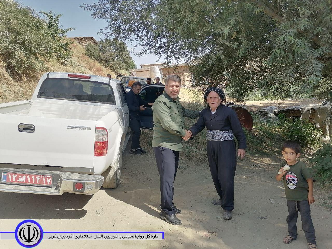 حضور و بازدید میدانی فرماندار میرآباد از روستای دشتی از توابع بخش زاب شهرستان