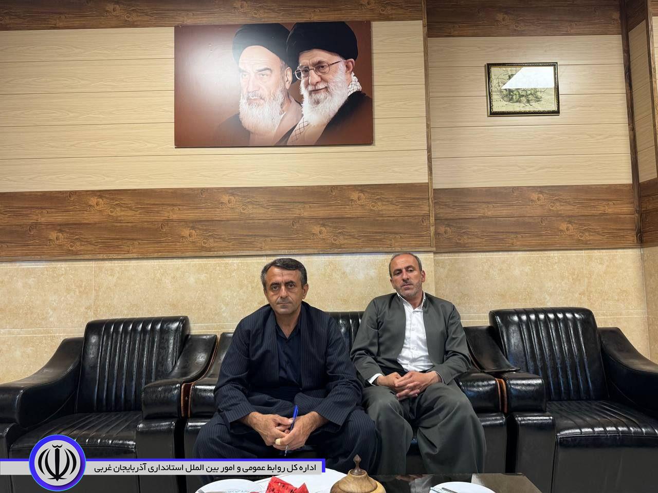 دیدار مدیرعامل شرکت آب و فاضلاب استان آذربایجان غربی با فرماندار میرآباد