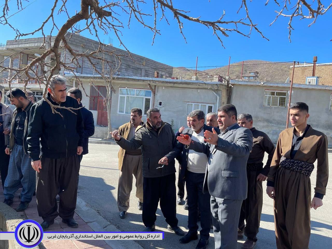 بازدید میدانی فرماندار میرآباد از روستای واوان مرکز بخش زاب شهرستان